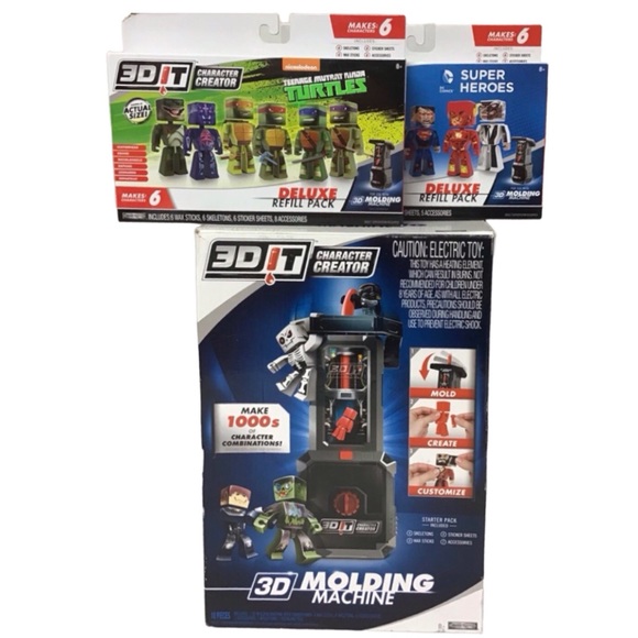3D It Character Creator Molding Machine with (2) Deluxe Refill Packs - Picture 1 of 14